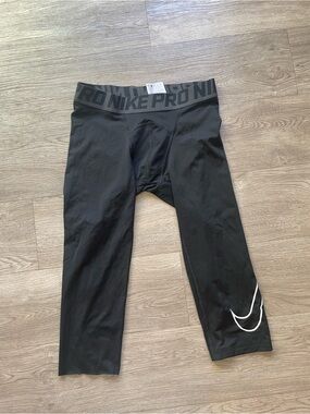 Youth Nike Pro Dry Fit 3/4 Length Compression Pants Black Size